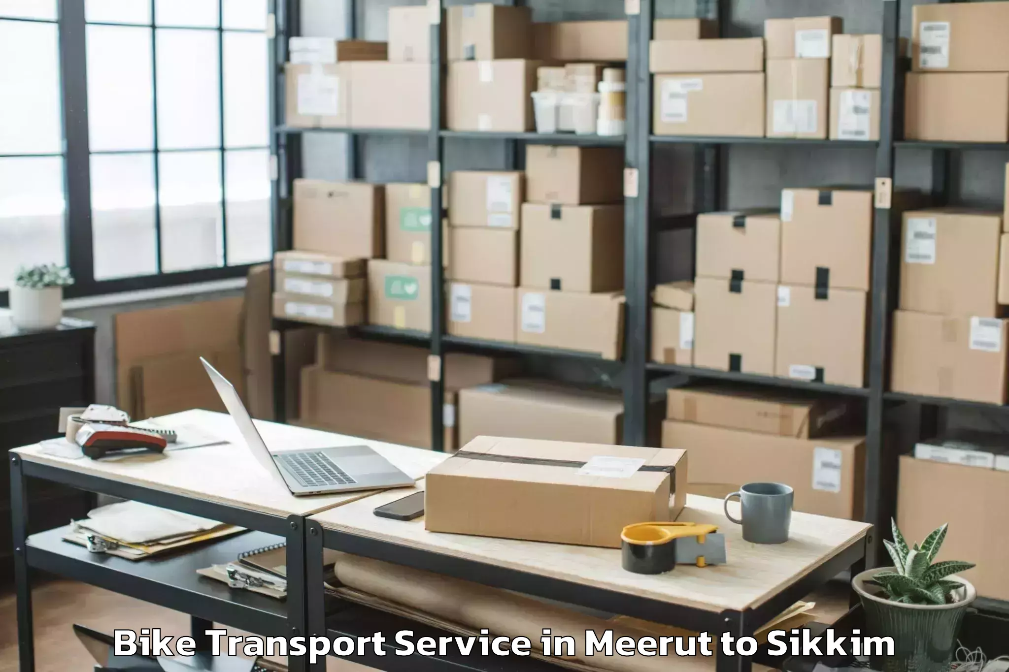 Hassle-Free Meerut to Srm University Sikkim Gangtok Bike Transport